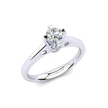 Rond Geslepen 1,25 Karaats Solitaire Echt Diamanten Verlovingsring Wit Goud 14K