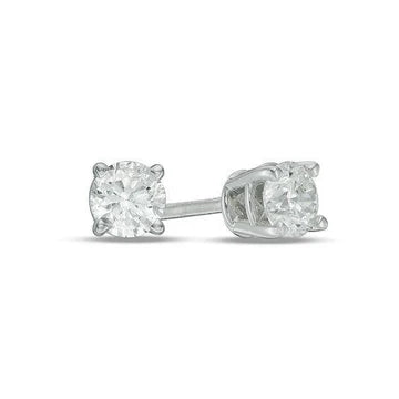 Rond Geslepen Sprankelend 2,00 Karaat Echt Diamanten Oorknopjes WG 14K