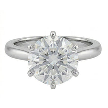 Afbeelding in Gallery-weergave laden, echte round diamant 1.25karaat ring zijaanzicht
