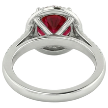 Afbeelding in Gallery-weergave laden, echte round robijn 3.60karaat ring op wit
