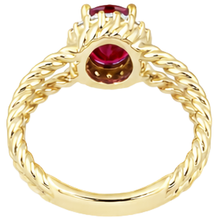 Afbeelding in Gallery-weergave laden, echte round diamant 1.25karaat ring met diamantaccenten
