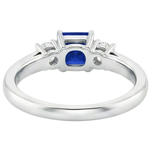 Afbeelding in Gallery-weergave laden, Ronde Diamant &amp; Prinses Blauwe Saffier Jubileumring 1,25 Karaat

