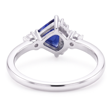 Afbeelding in Gallery-weergave laden, Ronde Diamanten &amp; Biljoen Saffier Ring Edelsteen Sieraden
