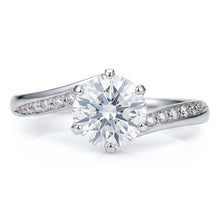 Afbeelding in Gallery-weergave laden, Ronde Diamanten jubileum ring 1,36 karaat sieraden Nieuw wit goud 14k
