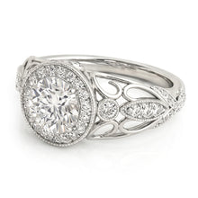 Afbeelding in Gallery-weergave laden, Ronde Diamanten verlovingsjubileum 1,10 karaat fancy ring WG 14K
