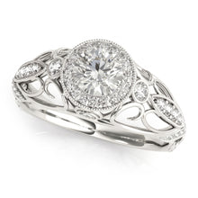 Afbeelding in Gallery-weergave laden, Ronde Diamanten verlovingsjubileum 1,10 karaat fancy ring WG 14K
