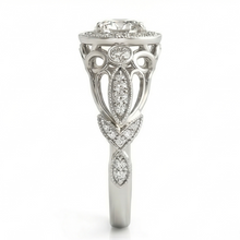 Afbeelding in Gallery-weergave laden, Ronde Diamanten verlovingsjubileum 1,10 karaat fancy ring WG 14K
