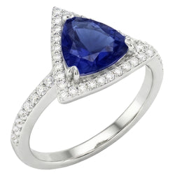 Echte Saffier Ring 1.50 Karaat