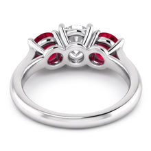 Afbeelding in Gallery-weergave laden, Ronde Diamond Ruby Stone Ring 2,40 karaat witgoud 14K sieraden
