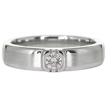 Afbeelding in Gallery-weergave laden, Ronde Echt Diamanten Herenring Met Geborstelde Afwerking 14K 0,50 Karaat Witgoud
