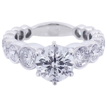 Afbeelding in Gallery-weergave laden, Ronde Echt Diamanten Verlovingsring 3,50 Karaat 6-Tands Witgoud 14K
