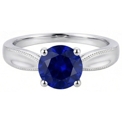 Echte Saffier Ring 1 Karaat