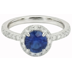 Echte Saffier Ring 2 Karaat