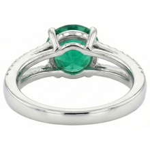 Afbeelding in Gallery-weergave laden, echte round smaragd 3.75karaat ring profielweergave
