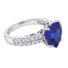 Afbeelding in Gallery-weergave laden, echte round diamant 4.50karaat ring close-up detail
