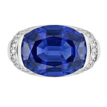 Afbeelding in Gallery-weergave laden, echte round diamant 4.50karaat ring zijaanzicht
