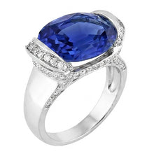 Afbeelding in Gallery-weergave laden, echte round diamant 4.50karaat ring bovenaanzicht

