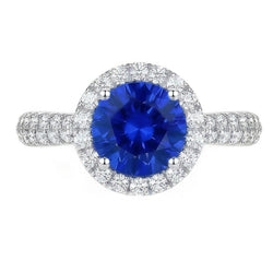 Echte Saffier Ring 3 Karaat
