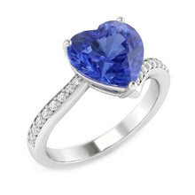 Afbeelding in Gallery-weergave laden, echte round diamant 4.50karaat ring zijaanzicht
