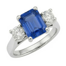 Afbeelding in Gallery-weergave laden, echte round diamant 2.50karaat ring bovenaanzicht
