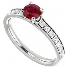 Afbeelding in Gallery-weergave laden, echte princess diamant 2karaat ring profielweergave

