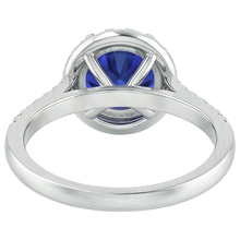 Afbeelding in Gallery-weergave laden, echte round saffier 2.50karaat ring op wit
