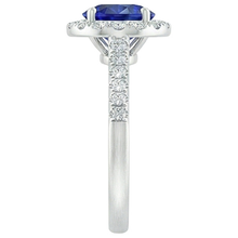 Afbeelding in Gallery-weergave laden, echte round saffier 2.50karaat ring profielweergave
