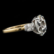 Afbeelding in Gallery-weergave laden, Trouwring met ronde oudgeslepen natuurlijke uit de aarde gewonnen diamant, 5 karaat, dames, goud
