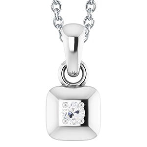 Ronde Oude Mijnwerker 1 Karaat Echt Diamanten Hanger Met Pinnen set wit Goud 14K