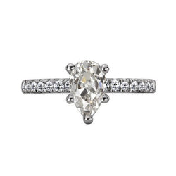 Natuurlijke Diamanten Ring 4ct - Witgoud 14K