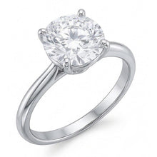 Afbeelding in Gallery-weergave laden, Ronde Solitaire 2 karaats Natuurlijke echte diamanten ( niet in een laboratorium gekweekt ) verlovingsring wit goud 14K
