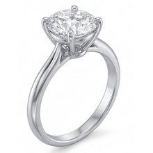 Afbeelding in Gallery-weergave laden, Ronde Solitaire 2 karaats Natuurlijke echte diamanten ( niet in een laboratorium gekweekt ) verlovingsring wit goud 14K
