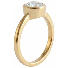 Afbeelding in Gallery-weergave laden, Ronde Solitaire Old Mine Cut Natuurlijk Diamond Ring Bezel Set 1,50 karaat
