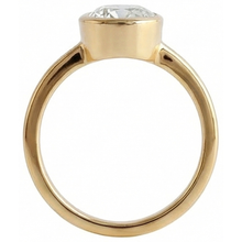 Afbeelding in Gallery-weergave laden, Ronde Solitaire Old Mine Cut Natuurlijk Diamond Ring Bezel Set 1,50 karaat
