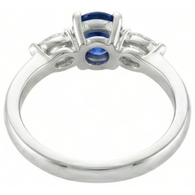 Afbeelding in Gallery-weergave laden, echte marquise saffier 2.50karaat ring bovenaanzicht

