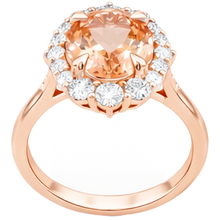 Afbeelding in Gallery-weergave laden, echte round morganiet 15karaat ring close-up detail
