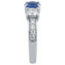 Afbeelding in Gallery-weergave laden, echte round diamant 2.50karaat ring profielweergave
