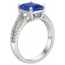 Afbeelding in Gallery-weergave laden, echte round diamant 2.50karaat ring zijaanzicht
