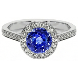Echte Saffier Ring 2 Karaat