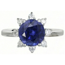 Afbeelding in Gallery-weergave laden, echte round diamant 3karaat ring zijaanzicht
