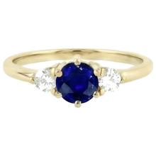 Afbeelding in Gallery-weergave laden, echte round diamant 2karaat ring zijaanzicht
