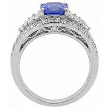 Afbeelding in Gallery-weergave laden, echte round saffier 2.50karaat ring profielweergave
