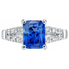 Afbeelding in Gallery-weergave laden, echte round diamant 2karaat ring zijaanzicht
