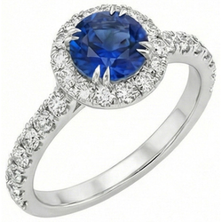 Echte Saffier Ring 3.50 Karaat