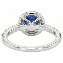 Afbeelding in Gallery-weergave laden, echte round saffier 3.50karaat ring op wit
