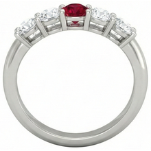 Afbeelding in Gallery-weergave laden, echte round diamant 1.50karaat ring profielweergave
