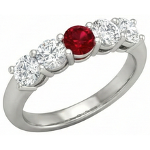 Afbeelding in Gallery-weergave laden, echte round diamant 1.50karaat ring op wit
