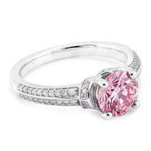 Afbeelding in Gallery-weergave laden, Ronde roze saffier edelsteen ring van 1,41 ct
