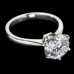 Ronde 1.25 Ct Echt Diamanten Solitaire Ring Griffend Wit Goud 14K