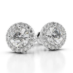 Natuurlijke Diamanten Oorbellen 4.60ct - Witgoud 14K
